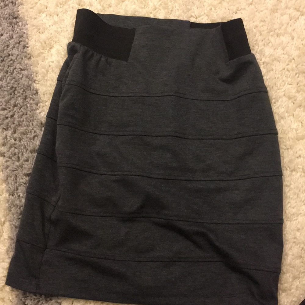 Slate gray pencil skirt
